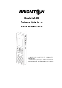Manual de uso Brigmton BVR-600 Grabadora de voz