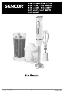 Instrukcja Sencor SHB 4461GR Blender ręczny