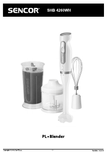 Instrukcja Sencor SHB 4260WH Blender ręczny