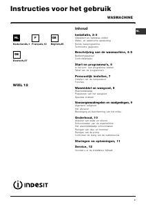 Mode d’emploi Indesit WIXL 12 Lave-linge