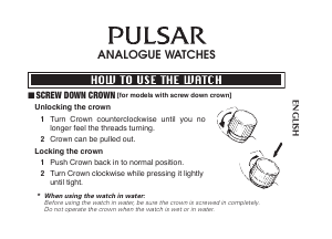 Bruksanvisning Pulsar PG8279X1 Regular Armbandsur