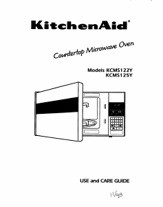 Manual KitchenAid KCMS122YBL0 Microwave