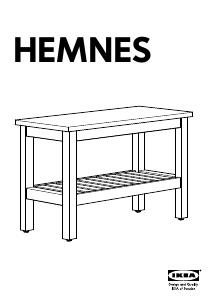 Manual de uso IKEA HEMNES Banco