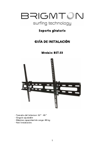 Manual de uso Brigmton BST-33 Soporte de pared