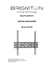 Manual de uso Brigmton BST-66 Soporte de pared