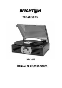 Manual de uso Brigmton BTC-402 Giradiscos