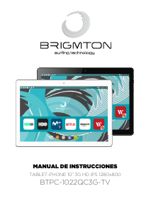 Manual Brigmton BTPC-1022QC3GTV-B Tablet