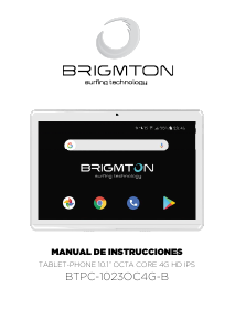 Manual de uso Brigmton BTPC-1023QC4G-N Tablet