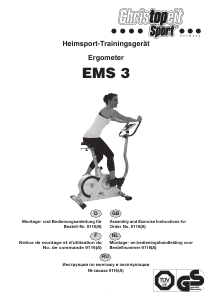 Руководство Christopeit EMS 3 Велотренажер