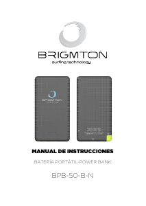 Manual de uso Brigmton BPB-50-B Cargador portátil