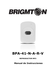 Manual de uso Brigmton BPA-41-V Reproductor de Mp3