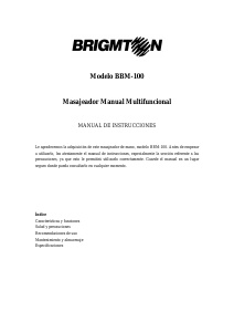 Manual de uso Brigmton BBM-100 Masajeador