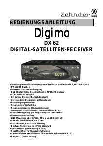 Bedienungsanleitung Zehnder DX 62 Digital-receiver