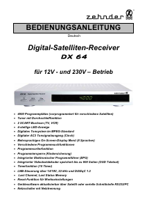 Bedienungsanleitung Zehnder DX 64 Digital-receiver