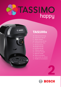Manual de uso Bosch TAS1003CH Tassimo Happy Máquina de café