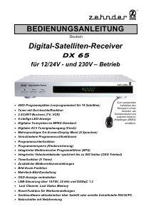 Bedienungsanleitung Zehnder DX 65 Digital-receiver