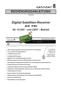 Bedienungsanleitung Zehnder DX 75e Digital-receiver