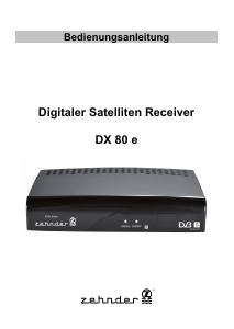 Bedienungsanleitung Zehnder DX 80e Digital-receiver