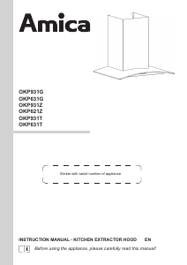 Manual Amica OKP 931 G Cooker Hood