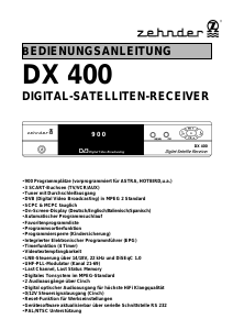 Bedienungsanleitung Zehnder DX 400 Digital-receiver
