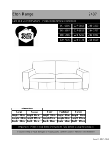 Manual Heart of House Eton Sofa