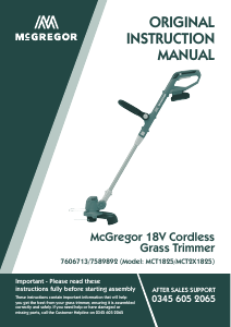 Handleiding McGregor MCT2X1825 Grastrimmer
