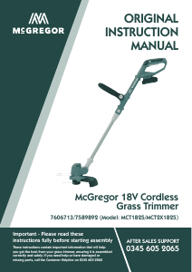 Handleiding McGregor MCT1825 Grastrimmer