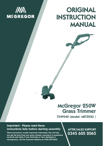 Handleiding McGregor MET2523 Grastrimmer