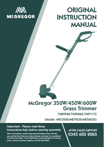 Handleiding McGregor MET3525 Grastrimmer