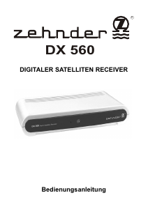 Bedienungsanleitung Zehnder DX 560 Digital-receiver