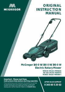 Manual McGregor MER1434 Lawn Mower