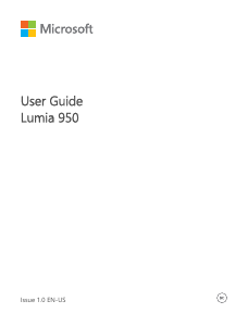 Manual Microsoft Lumia 950 Mobile Phone