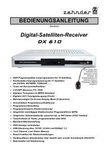 Bedienungsanleitung Zehnder DX 610 Digital-receiver