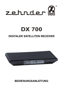 Bedienungsanleitung Zehnder DX 700 Digital-receiver