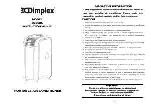 Manual Dimplex DC10RC Air Conditioner