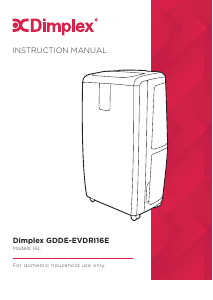 Manual Dimplex GDDE-EVDRI16E Dehumidifier