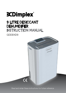 Manual Dimplex GDDEKD9 Dehumidifier