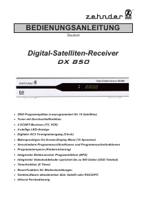 Bedienungsanleitung Zehnder DX 850 Digital-receiver