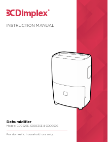 Manual Dimplex GDDE50E Dehumidifier