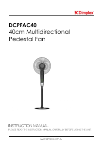 Manual Dimplex DCPFAC40 Fan