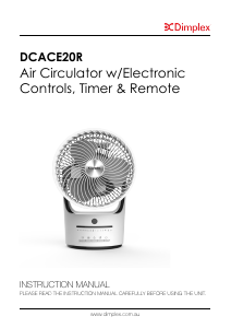 Handleiding Dimplex DCACE20R Ventilator