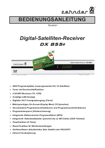Bedienungsanleitung Zehnder DX 855e Digital-receiver