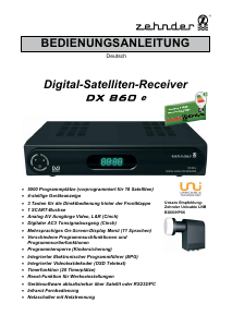 Bedienungsanleitung Zehnder DX 860e Digital-receiver