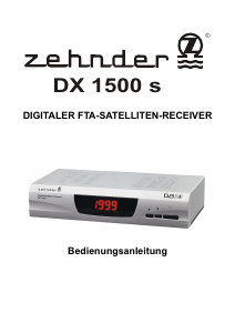 Bedienungsanleitung Zehnder DX 1500s Digital-receiver