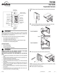 Manual Aube TH106 Thermostat
