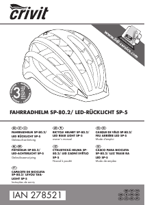 Bedienungsanleitung Crivit IAN 278521 Fahrradhelm