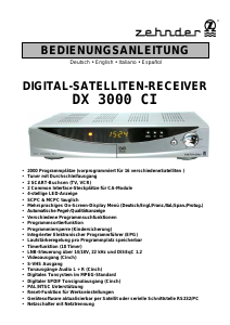 Bedienungsanleitung Zehnder DX 3000 Ci Digital-receiver