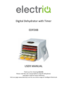 Manual ElectriQ EDFD08 Food Dehydrator