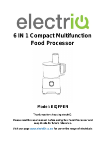 Handleiding ElectriQ EIQFPEN Keukenmachine
