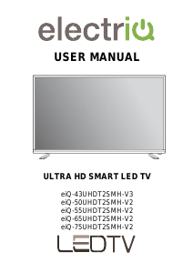 Handleiding ElectriQ eiQ-55UHDT2SMH-V2 LED televisie